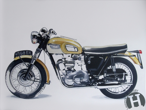 triumph,bonneville,art,réalisme
